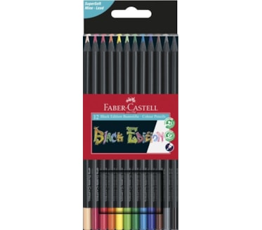12 Lápis de cor BLACK EDITION FABER-CASTELL art.11 64 12