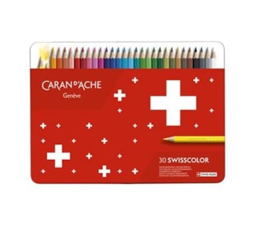 Caixa metal 30 Lápis de cor SWISSCOLOR CARAND´ACHE ref.1284.730