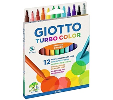Caixa 12 Marcadores TURBO COLOR GIOTTO art. F071400