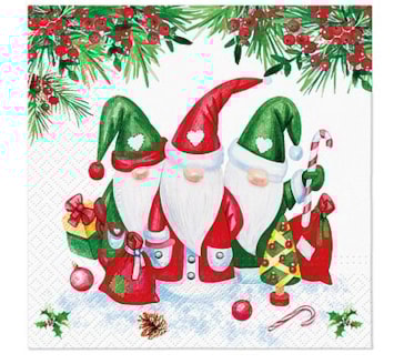 Guardanapos Christmas Gnomes Pack 20uni Ref.SDL 230500