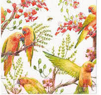 Guardanapos Exotic Birds Pack 20uni Ref.SDL 136400