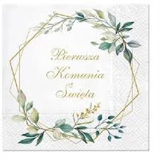 Guardanapos Communion Leaves Frame Pack 20uni Ref.SDL 127820